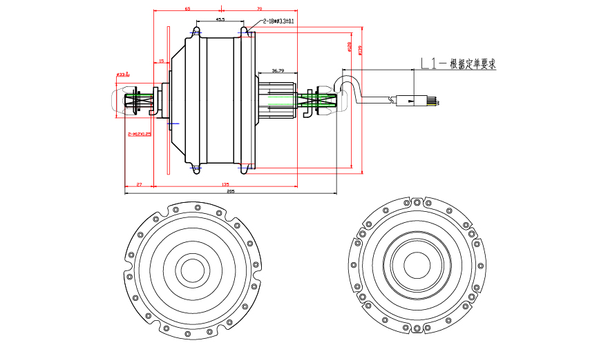 250W 350W Electric Bike Geared Wheel Hub Motor